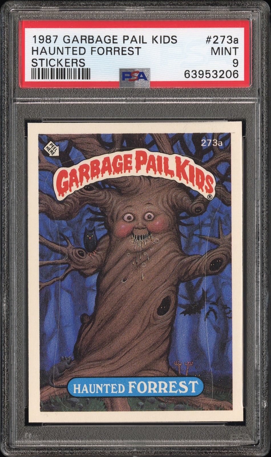1987 Topps GARBAGE PAIL KIDS STICKERS #273A Haunted Forrest front