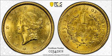 1851 G$1 MS62