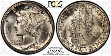 1937-S 10C DDO, FS-101 MS66+ FB