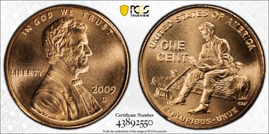 2009-D 1C Lincoln-Formative Years Satin Finish SP69RD