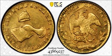 1863/57-Mo CH/GF 1/2 Esc MS64+