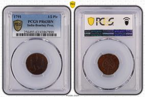 1791 1/2 Pice KM-192 Prid-136 Bronzed AE PR63