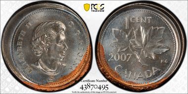 2007 1C Copper-Plated Steel MS64BN