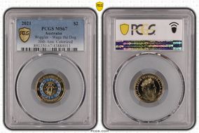 2021 $2 Wiggles - Wags the Dog 30th Ann. Colorized MS67