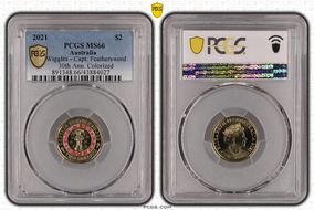 2021 $2 Wiggles - Capt. Feathersword 30th Ann. Colorized MS66