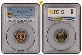 2021 $2 Wiggles - Capt. Feathersword 30th Ann. Colorized MS67