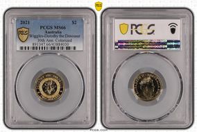 2021 $2 Wiggles-Dorothy the Dinosaur 30th Ann. Colorized MS66