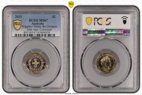 2021 $2 Wiggles - Henry the Octopus 30th Ann. Colorized MS67