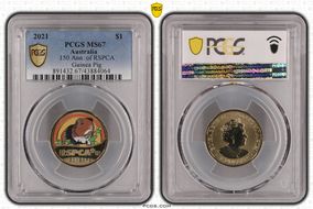 2021 $1 150 Ann. of RSPCA Guinea Pig MS67