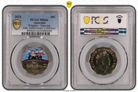 2021 30C Wiggles - Dancing 30th Anniversary Colorized MS66