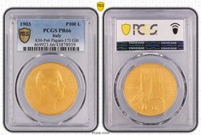 1903 P100 L Pagani-139 Matte Gilt AE PR66
