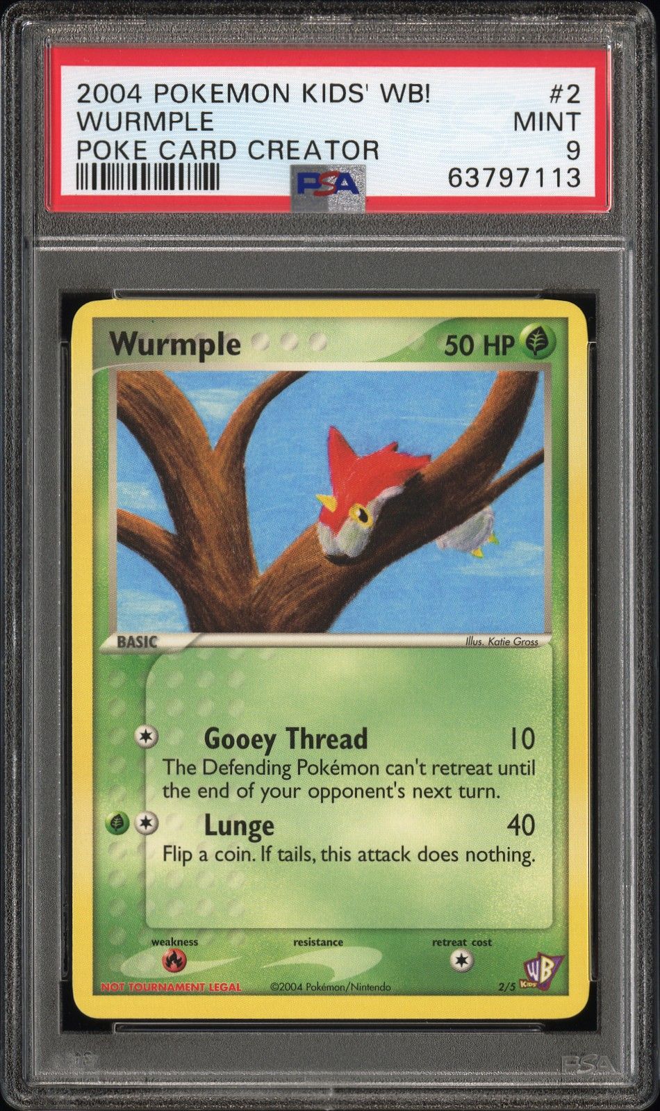 2004 Pokemon POKEMON KIDS' WB! POKE CARD CREATOR #2 Wurmple front