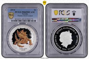 2014 $1 Thorny Devil Lizard PR69DCAM