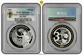 2021 Medal PCGS Commemorative 35th Ann. Label PR1DCAM