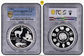 1994 N Sol Vicuna Monkey Crocodile Endangered Wildlife PR69DCAM