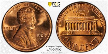 1984-D 1C MS67RD