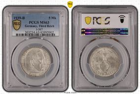 1939-B 5 Mk J-367 MS63