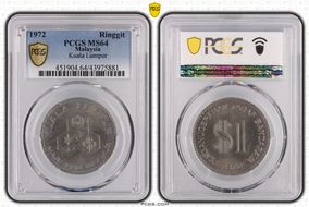 1972 Ringgit Kuala Lumpur MS64