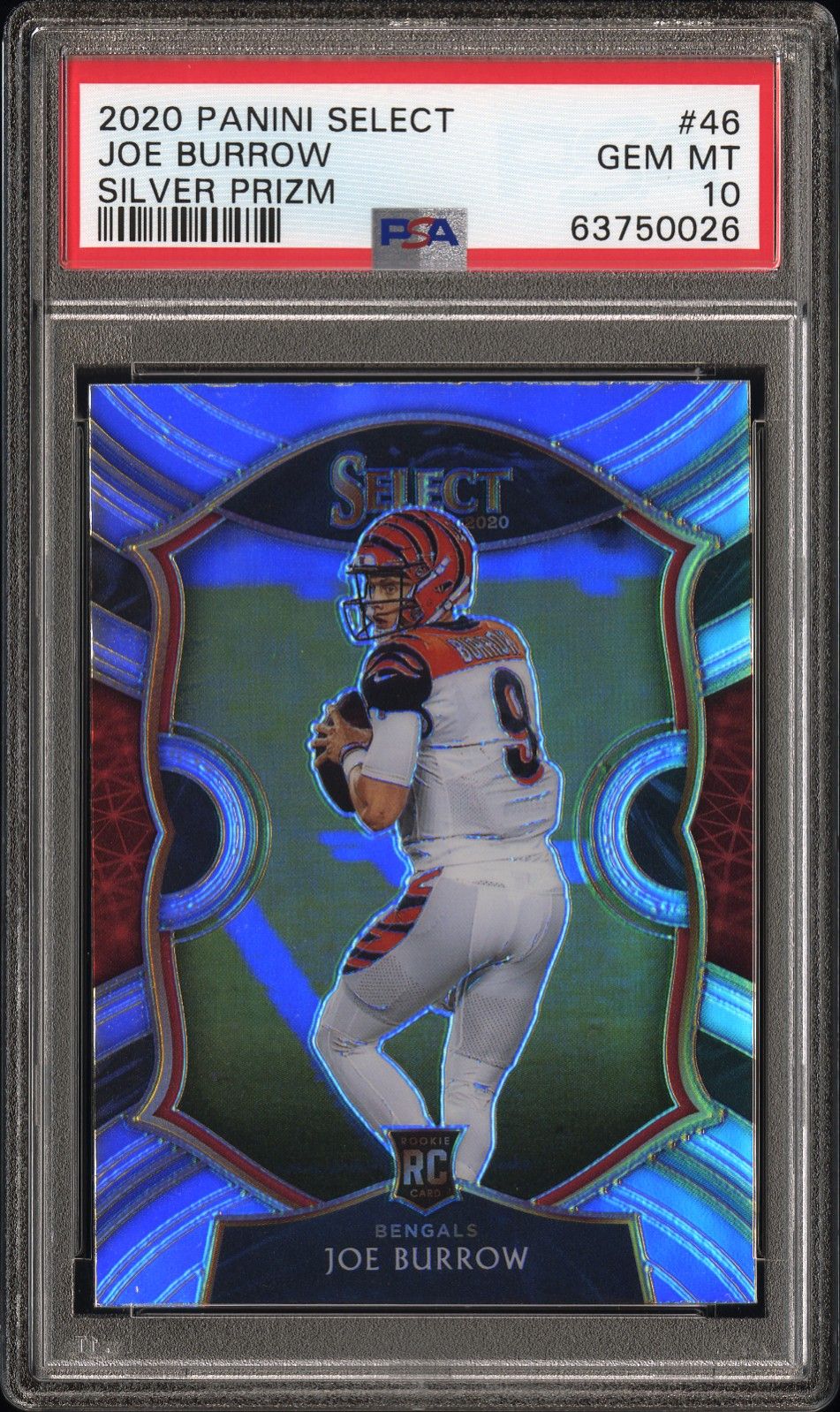 2020 Panini PANINI SELECT SILVER PRIZM #46 Joe Burrow front