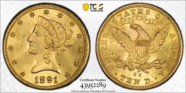 1891-CC $10 MS63