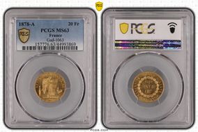 1878-A 20 Fr Gad-1063 F-533 MS63
