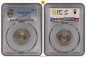 1938 10C Gad-286 F-138 MS67