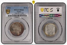 1934 10 Fr Gad-801 F-360 MS66