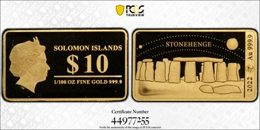 2022 $10 Stonehenge Mysteries of the World PR69DCAM