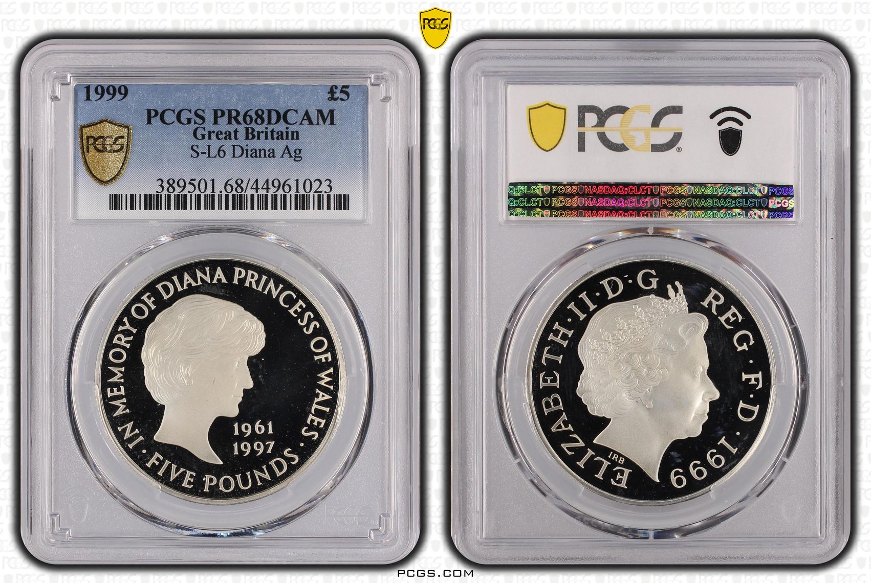 PCGS Certificate Verification Coin Details for Cert #44961023