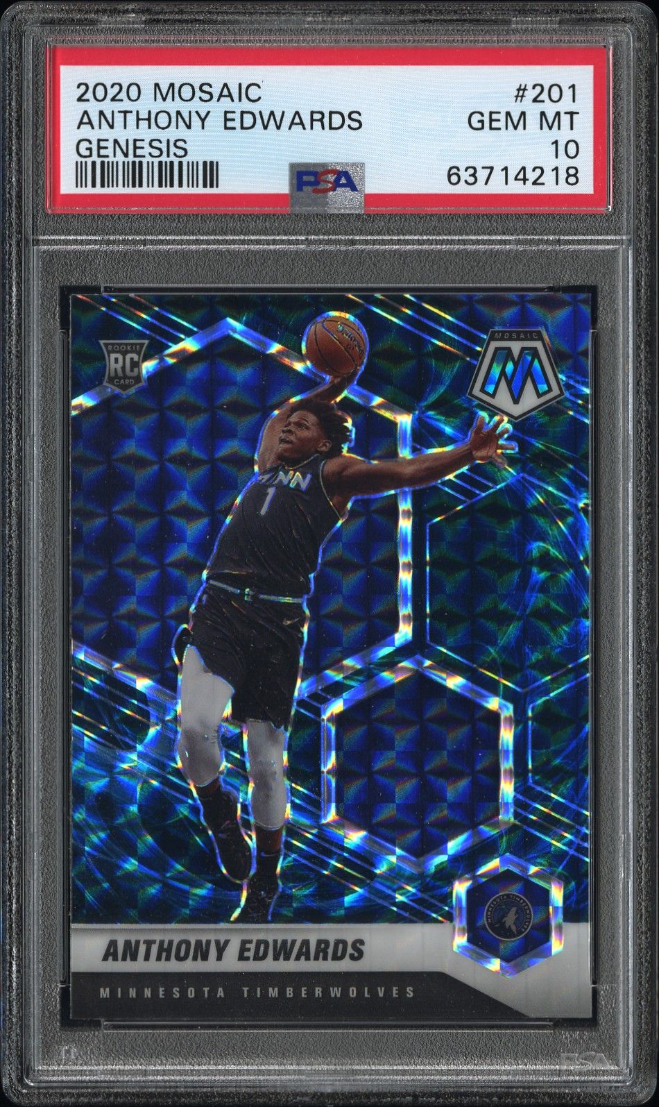 2020 Panini PANINI MOSAIC GENESIS #201 Anthony Edwards front