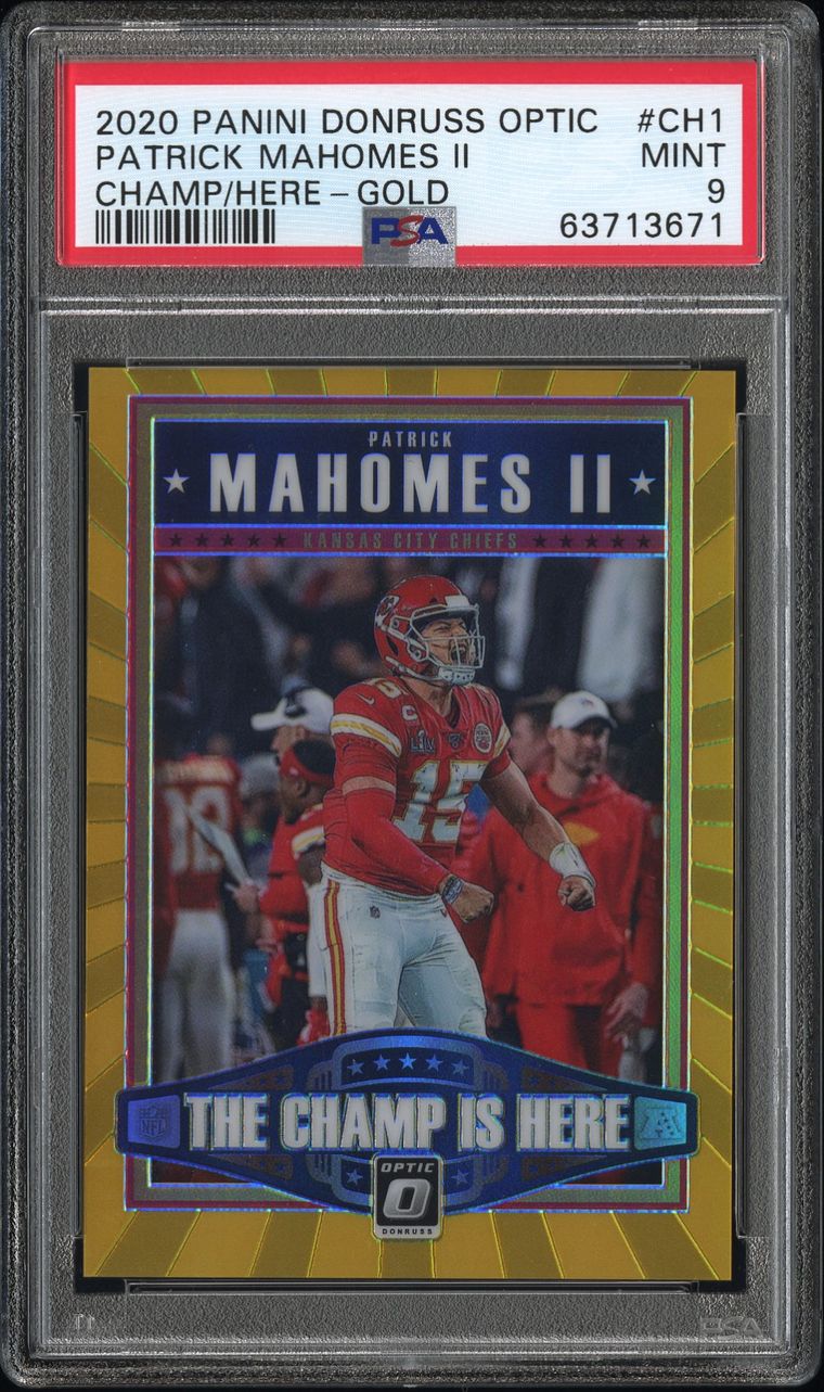 Football, 2020 Panini Donruss Optic the Champ Is Here Gold