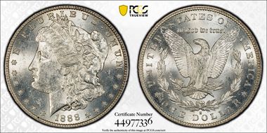 1888-S $1 VAM 6A(1B), Pitted Rev MS61