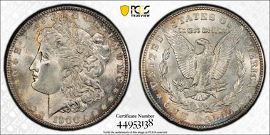 1900 $1 VAM 16A, Two Olive Rev MS65