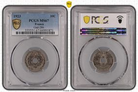 1923 10C Gad-286 F-138 MS67