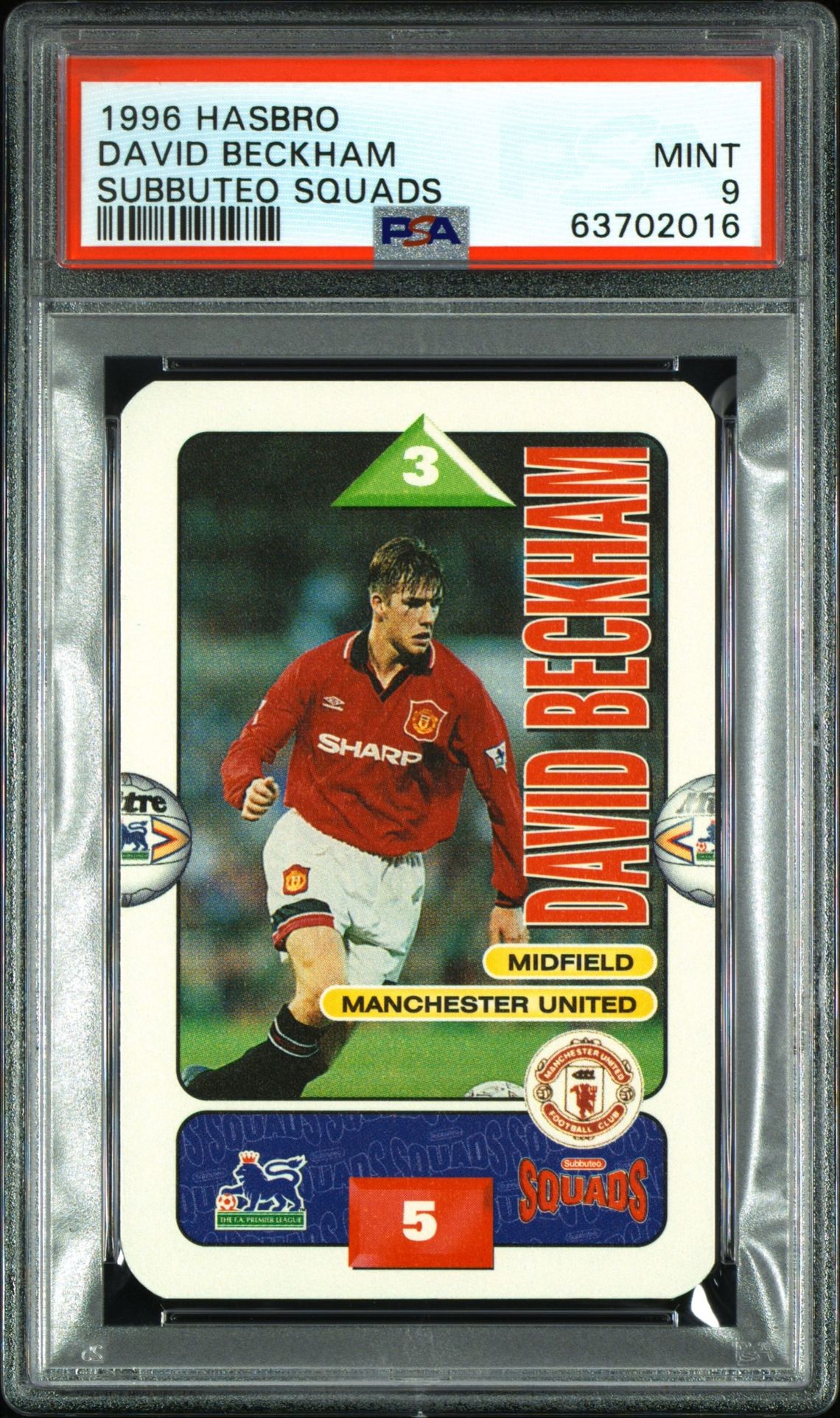 1996 HASBRO SUBBUTEO SQUADS David Beckham front