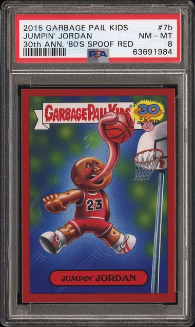 2015 Topps Garbage Pail Kids Red #7B Jordan / Michael Jordan front