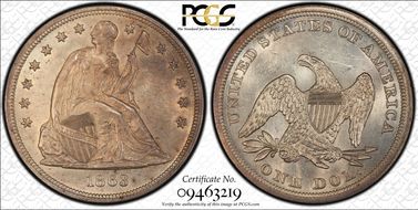 1863 $1 MS63
