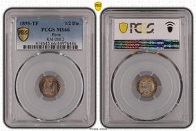 1895-TF 1/2 Din KM-206.2  Ag MS66