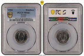 1954 Drachma KM-81 MS66