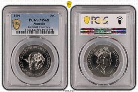1991 50C Decimal Currency MS68