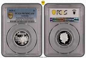 2019-C $1 Australian Bushrangers PR70DCAM
