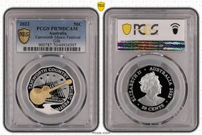 2022 50C Tamworth Music Festival Partial Gilt PR70DCAM