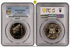 2016 50C Gilt Cu-Ni MS69