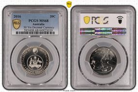 2016 20C 50 Yrs Decimal Currency MS68