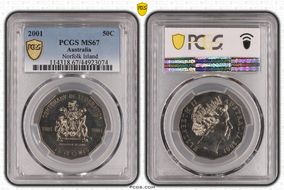 2001 50C Norfolk Island MS67