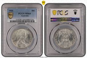1966 50C KM-67  Ag MS64