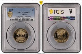 2018 $1 Armistice Centenary MS68