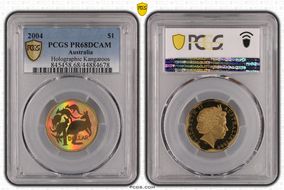 2004 $1 Holographic Kangaroos PR68DCAM