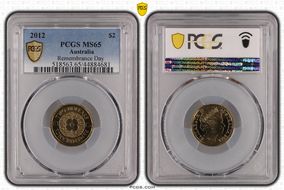 2012 $2 Remembrance Day MS65