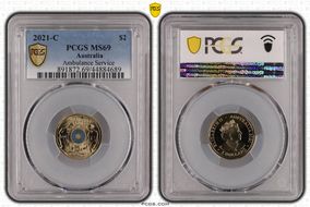 2021-C $2 Ambulance Service Colorized MS69